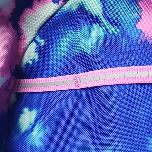 Lands End Tie Dye Blue Pink Aqua Backpack Girls Boys School Travel - Picture 12 of 16